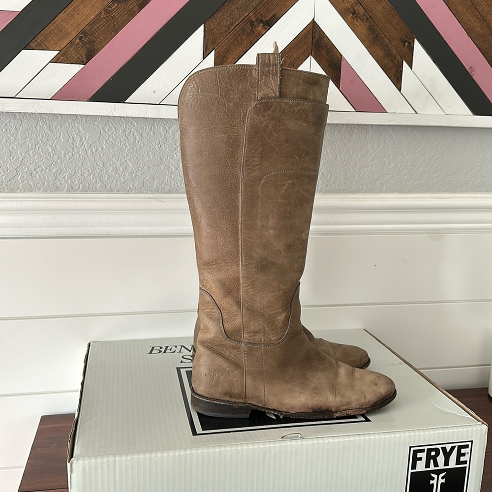 FRYE Paige // Grey Riding Boots // 9.5